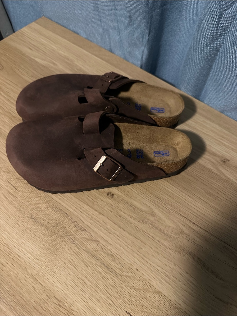 Birkenstock Boston Habana Oiled Leather Clogs EU 38 US 7 Regular Fit New Box - Picture 4 of 7